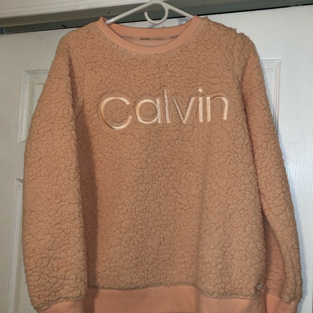 Calvin Klein pink sherpa